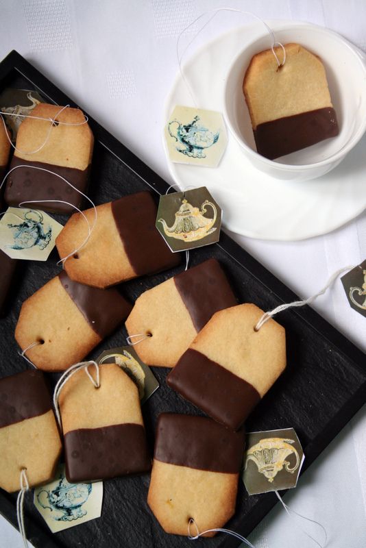 chocolate dipped tea bag cookies! (Mother Daughter Tea)