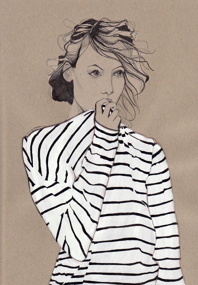 daphne van den heuvel stripey drawing