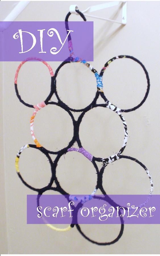 diy scarf organizer