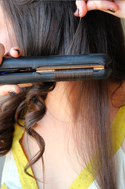 flat iron curls how-to