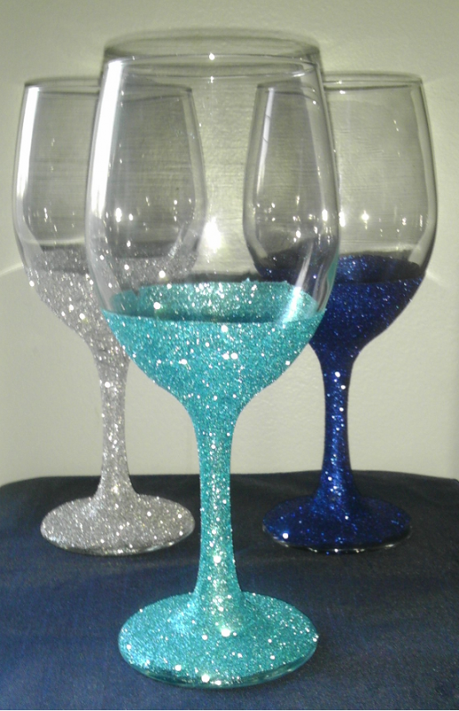 glitter bottomed glass