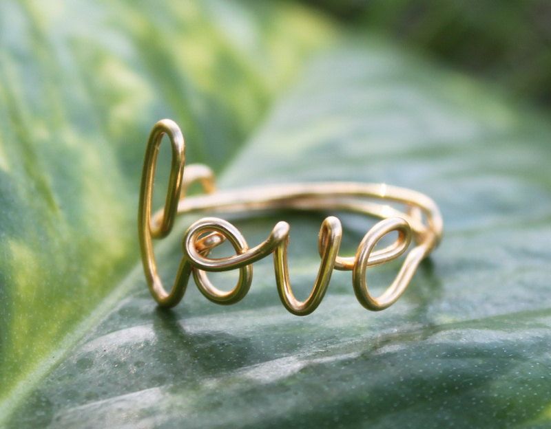 gold love ring