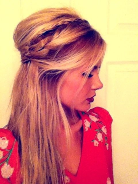 half up braid