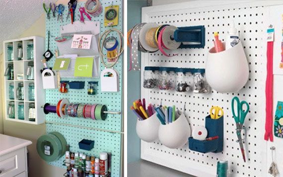 organization, craft organization, pegboard organization