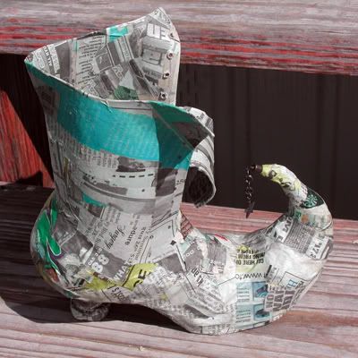 paper mache boot