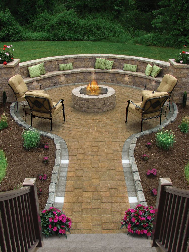 pavers; outdoor seating idea