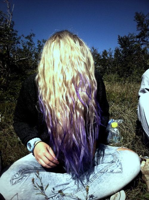 purple hair tips