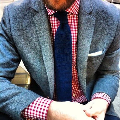 red, gray and navy. can't go wrong. #Menswear