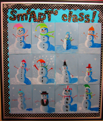 snowman art idea