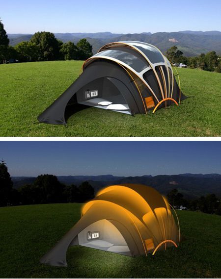 solar powered tents