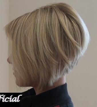 stacked / angled bob hairstyle