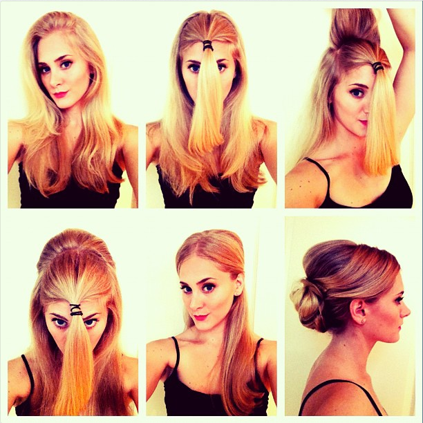 tuTORIal – Classic Updo 1) Section the front half of your…