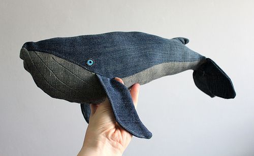with old jeans. So cute