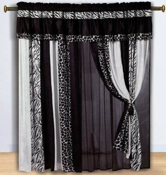 zebra print drapes
