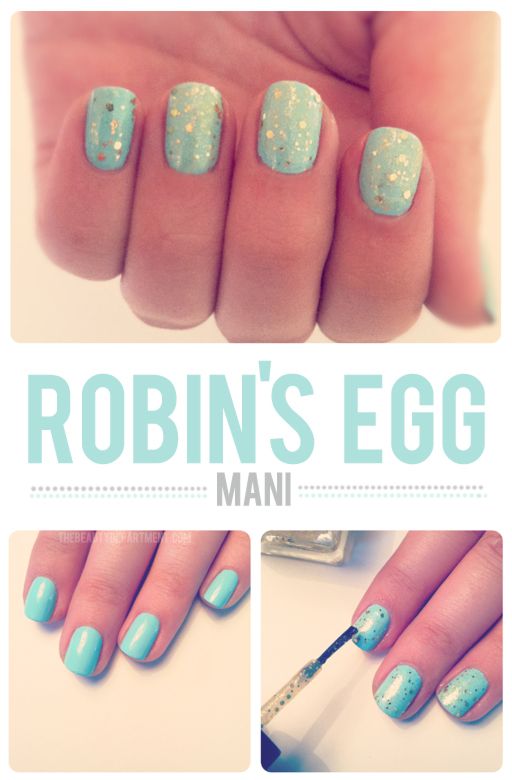 2 easy steps to a Robin's Egg mani!