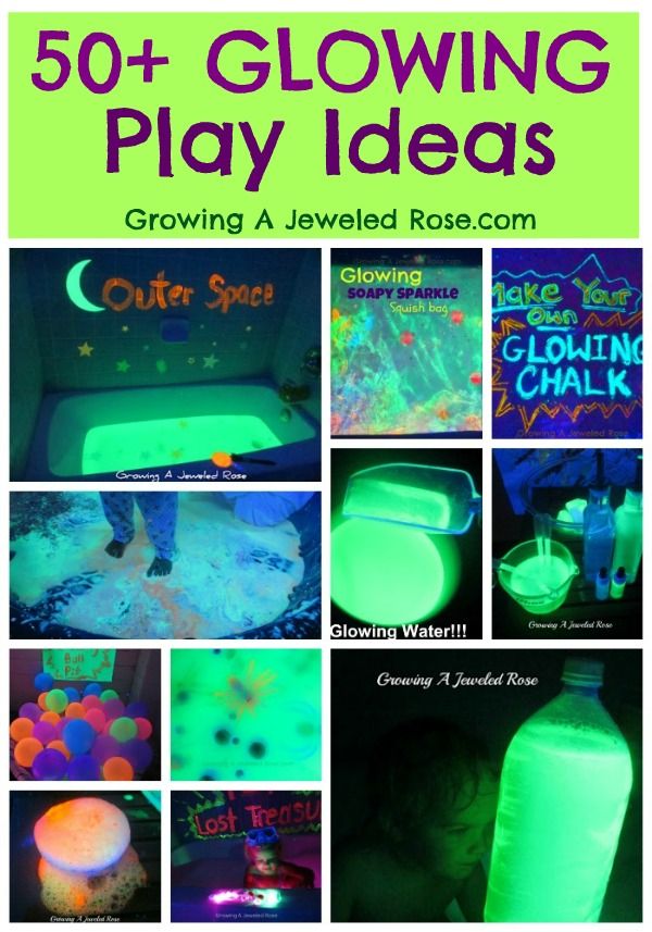 50+ GLOWING Play Ideas for kids!  My little ones have had so much FUN with these