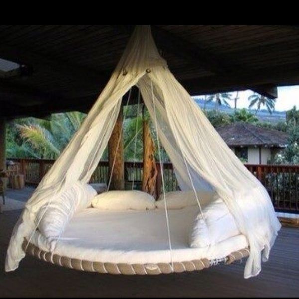 A recycled trampoline!  How cool is this?