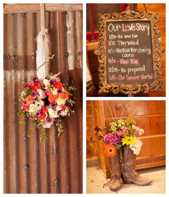 Barn wedding flowers from rusticweddingchic…