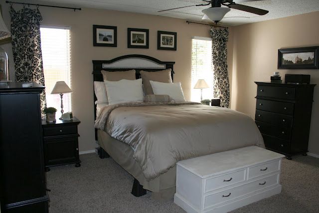 Bedroom inspiration – beige, black and white