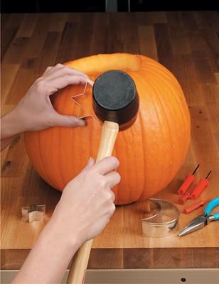 Carve a pumpkin using cookie cutters! I guess this explains all those PERFECT lo