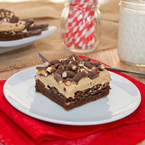 Chocolate Covered Pretzel Peanut Butter Brownies | Sweet Pea's Kitchen
