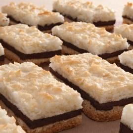 Chocolate Macaroon Bars Recipe.