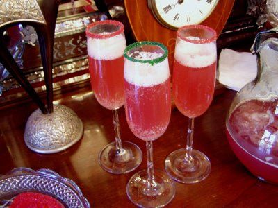 Christmas Eve Champagne Punch  1 container of Raspberry, Orange or Rainbow Sherb