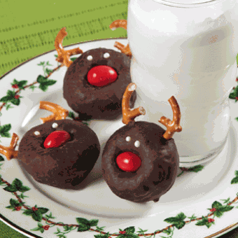 Christmas Reindeer Mini Donuts