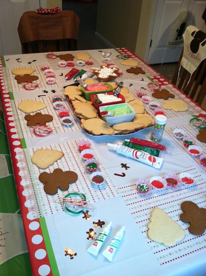 Christmas cookie decorating party