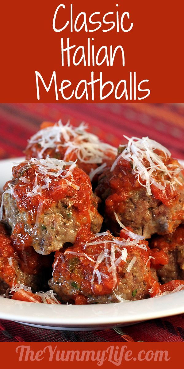 Classic Italian Meatballs. They're the most tender, delicious meatballs ever