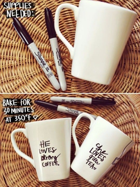 DIY: Doodle on coffee or tea cups forever