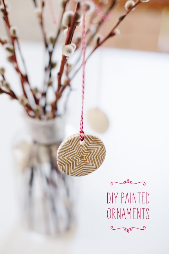 DIY Painted Ornaments from Fellow Fellow.