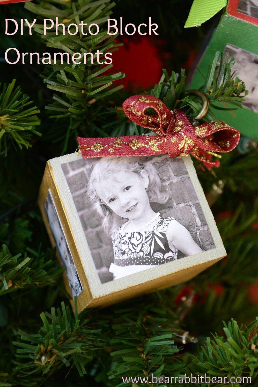 DIY Photo Block Ornaments with Mod Podge and Plaid Crafts