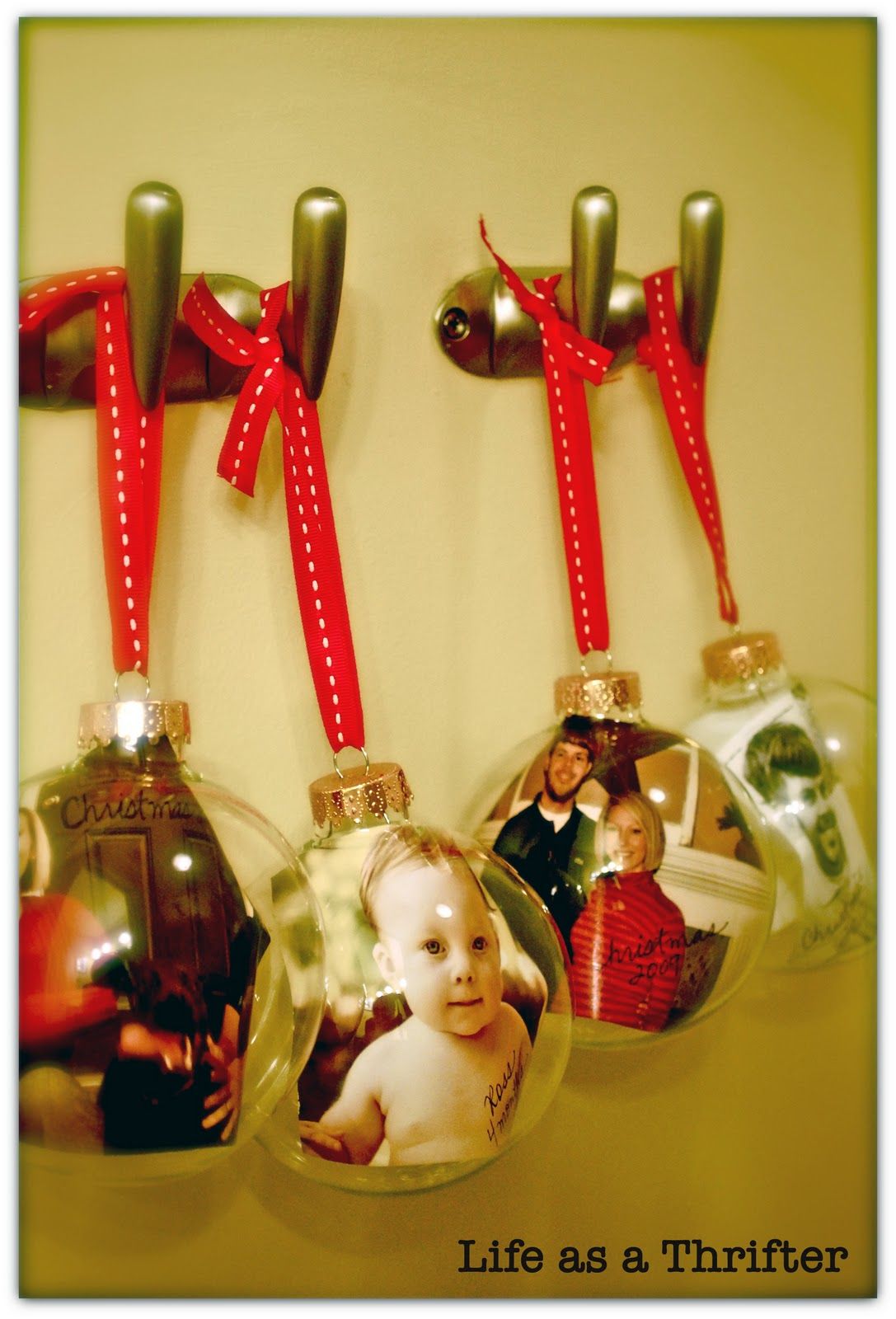 DIY Photo Christmas ornaments