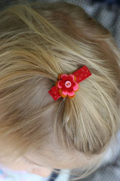 DIY baby hair clips