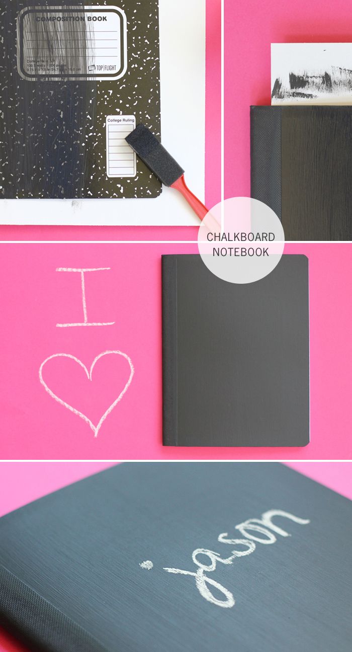 DIY: chalkboard notebook