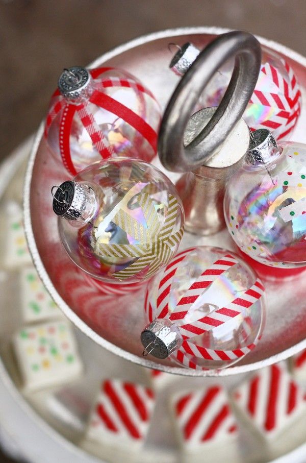 DIY clear ornaments with Japanese washi tape. By Christine of Pure Joy Events vi