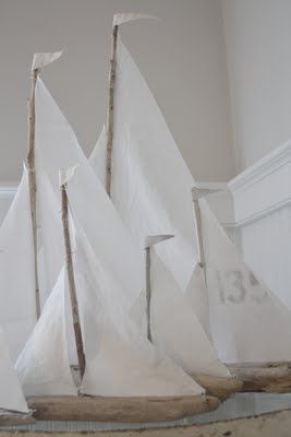 DIY driftwood sailboats