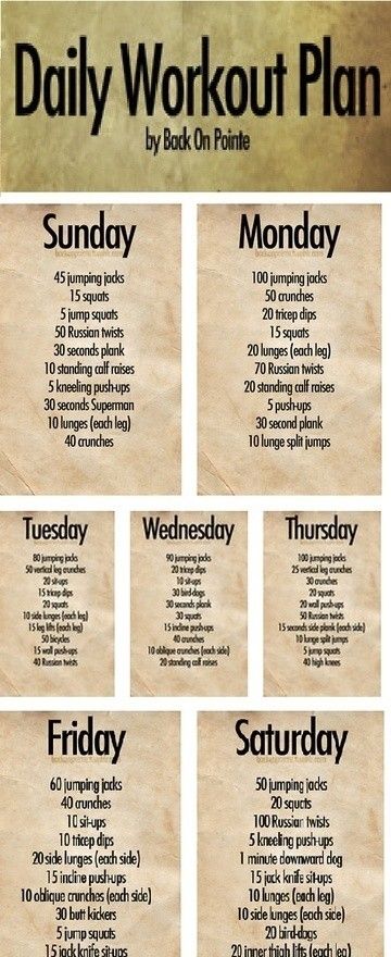 Daily Workout Plan workout