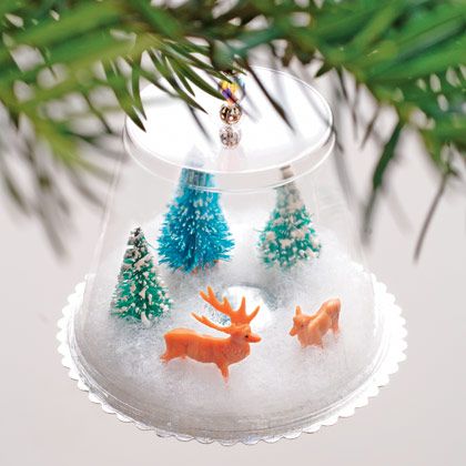 Easy Kids Christmas Craft – Plastic Cup Snow Globes