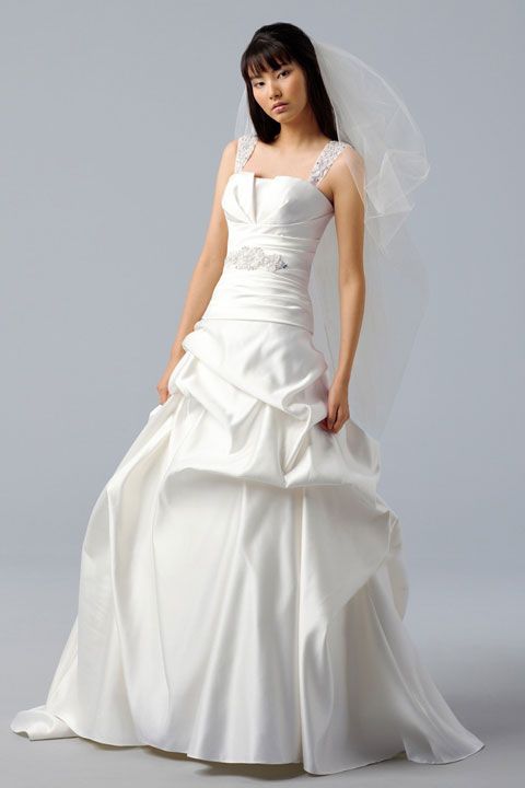 Elegant natural waist ball gown satin wedding dress,bridal stores,bridal stores,