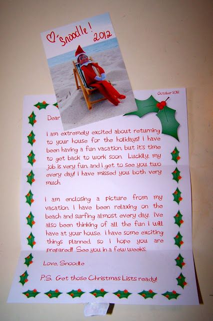 Elf on the Shelf Letter