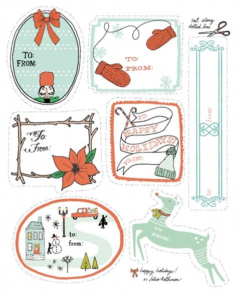 Free printable–Christmas tags #printable  #Christmas