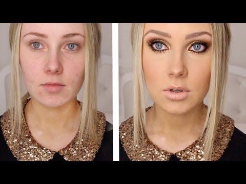 GOLD GLITTER + BRONZE  The miracle of makeup!