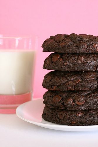 Giant double chocolate cookies