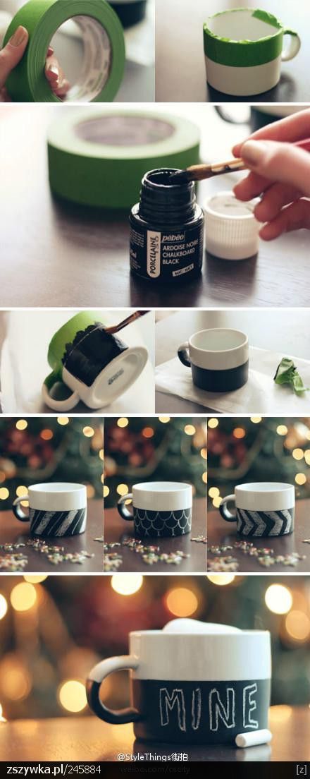 Great christmas gift idea! Chalkboard coffee mug