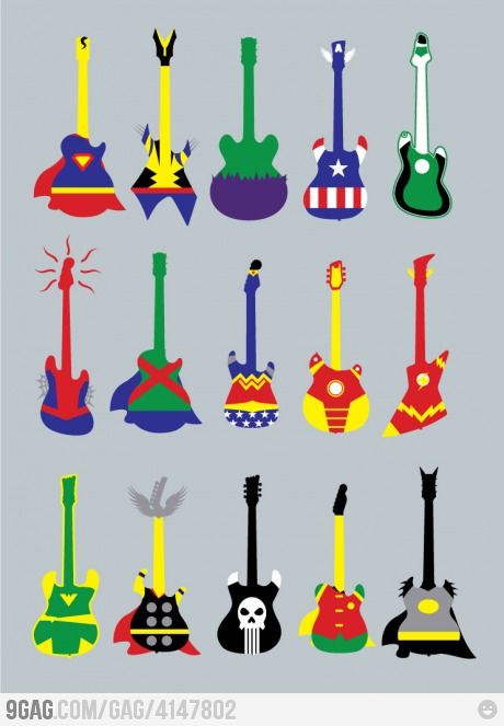 Guitar Heroes. Super-Heroes.