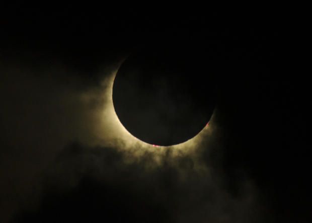 Haunting glow from yesterday's solar eclipse.