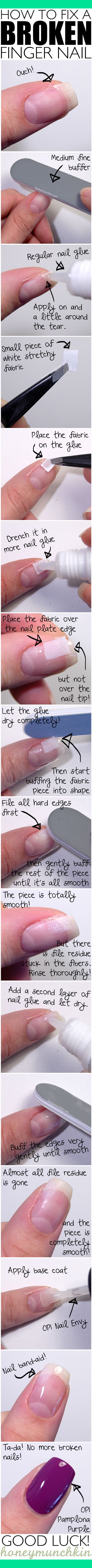 How to fix a broken finger nail