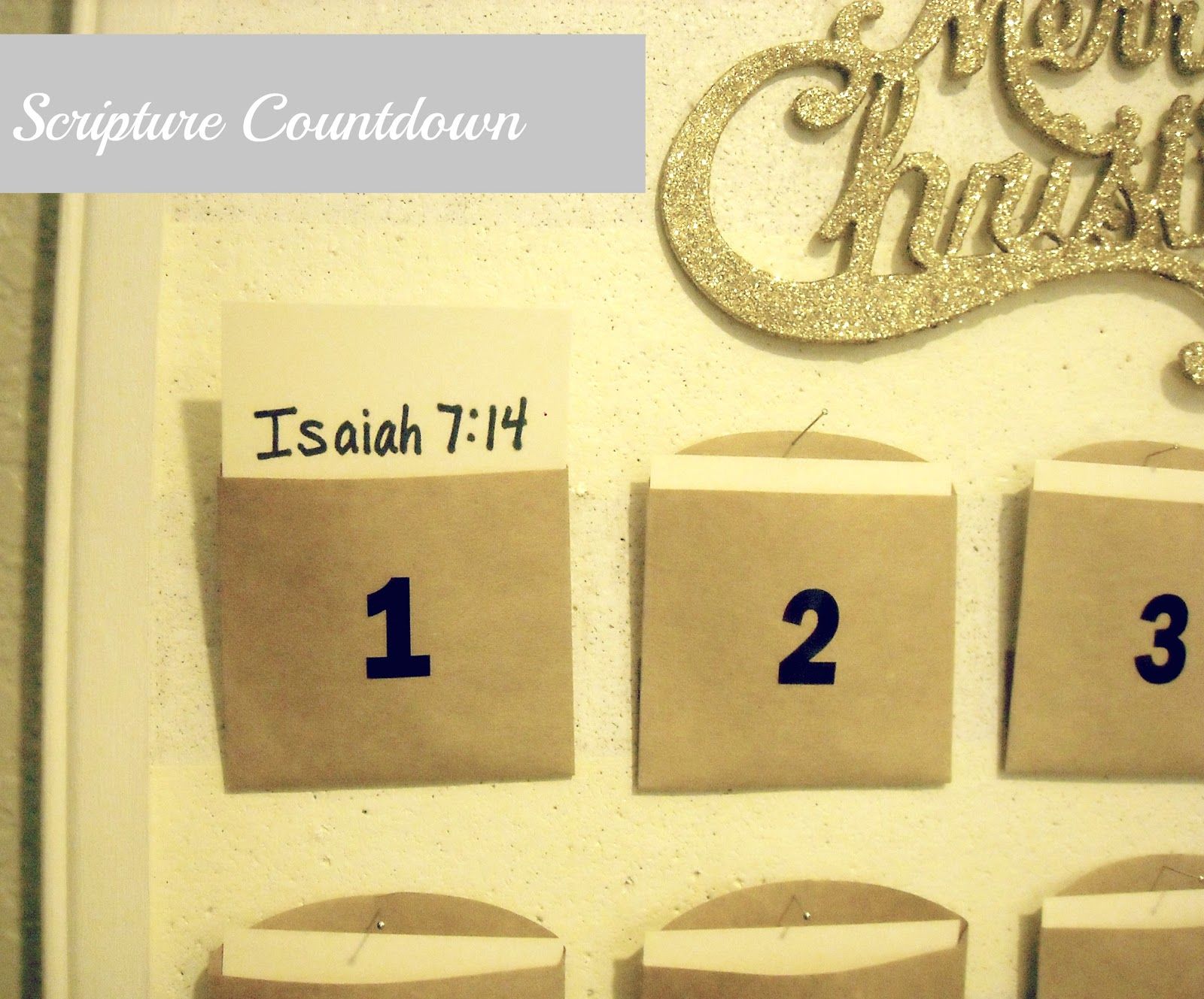 Keep Home Simple: Christ Centered Countdown to Christmas — scriptures included.